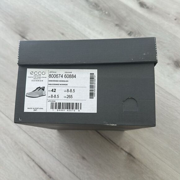 Ecco Biom 2.0 Low Breathru Sand/Orange Neon/Black 8-8.5 NWT IN BOX - Picture 7 of 11